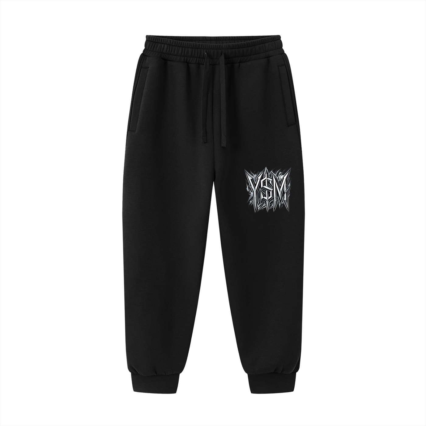 BLACK CHROME SWEATPANTS