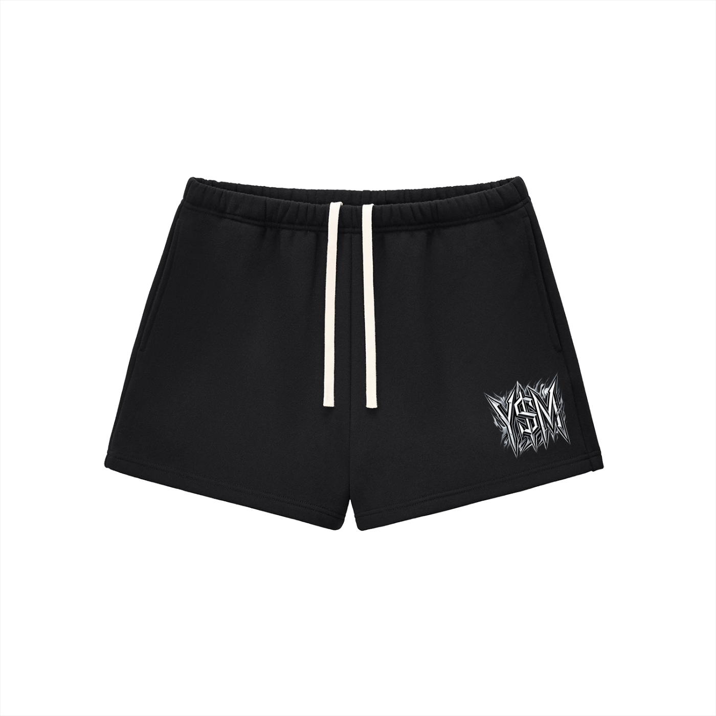 WOMENS BLACK CHROME SHORTS