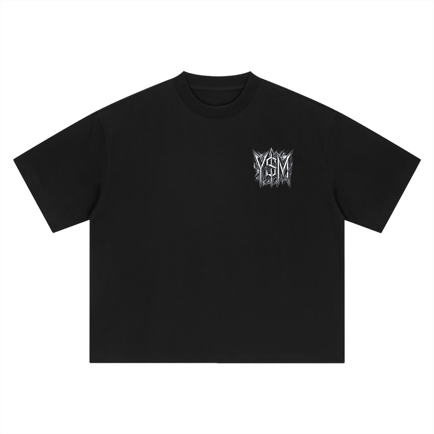 OVERSIZED BLACK CHROME T-SHIRT