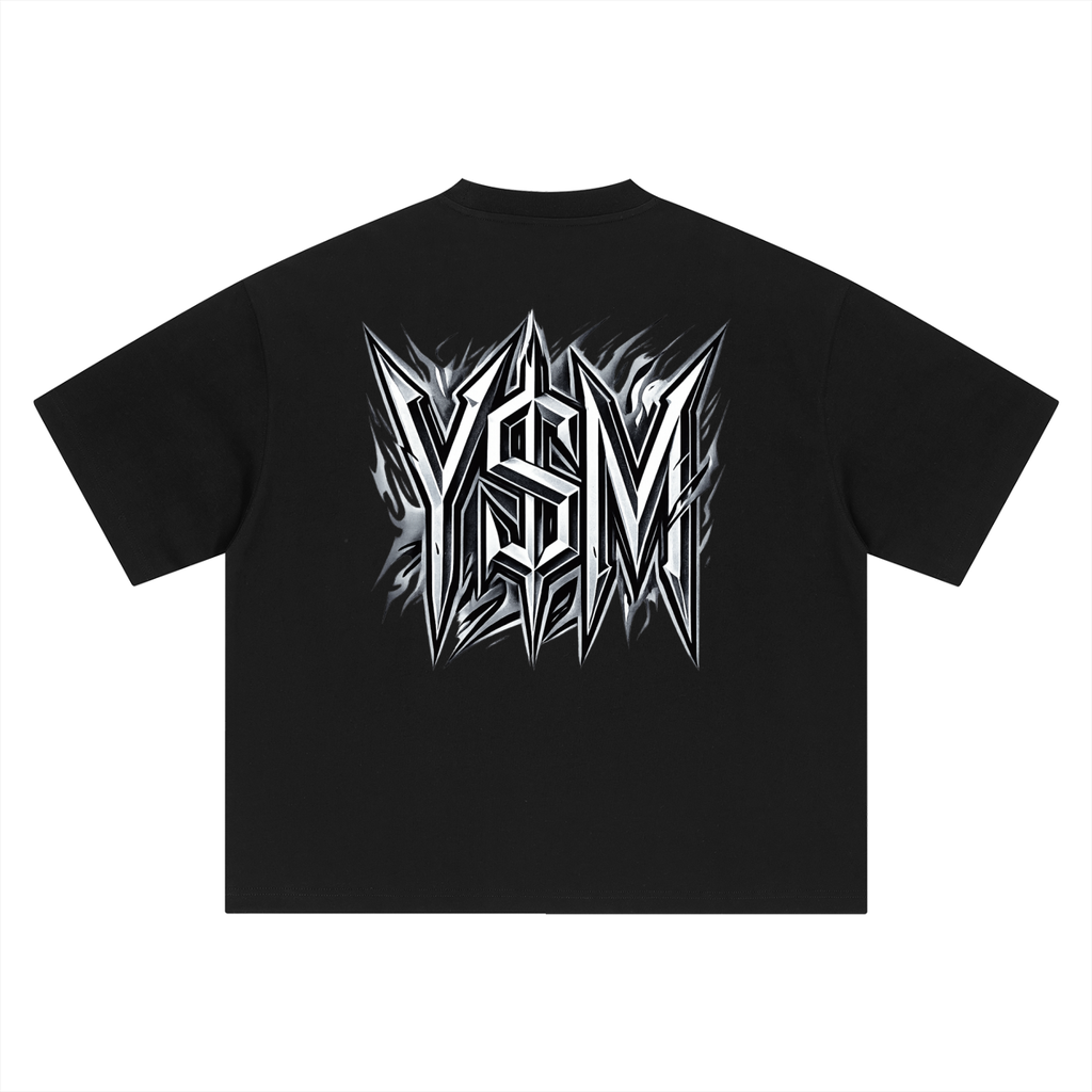 OVERSIZED BLACK CHROME T-SHIRT