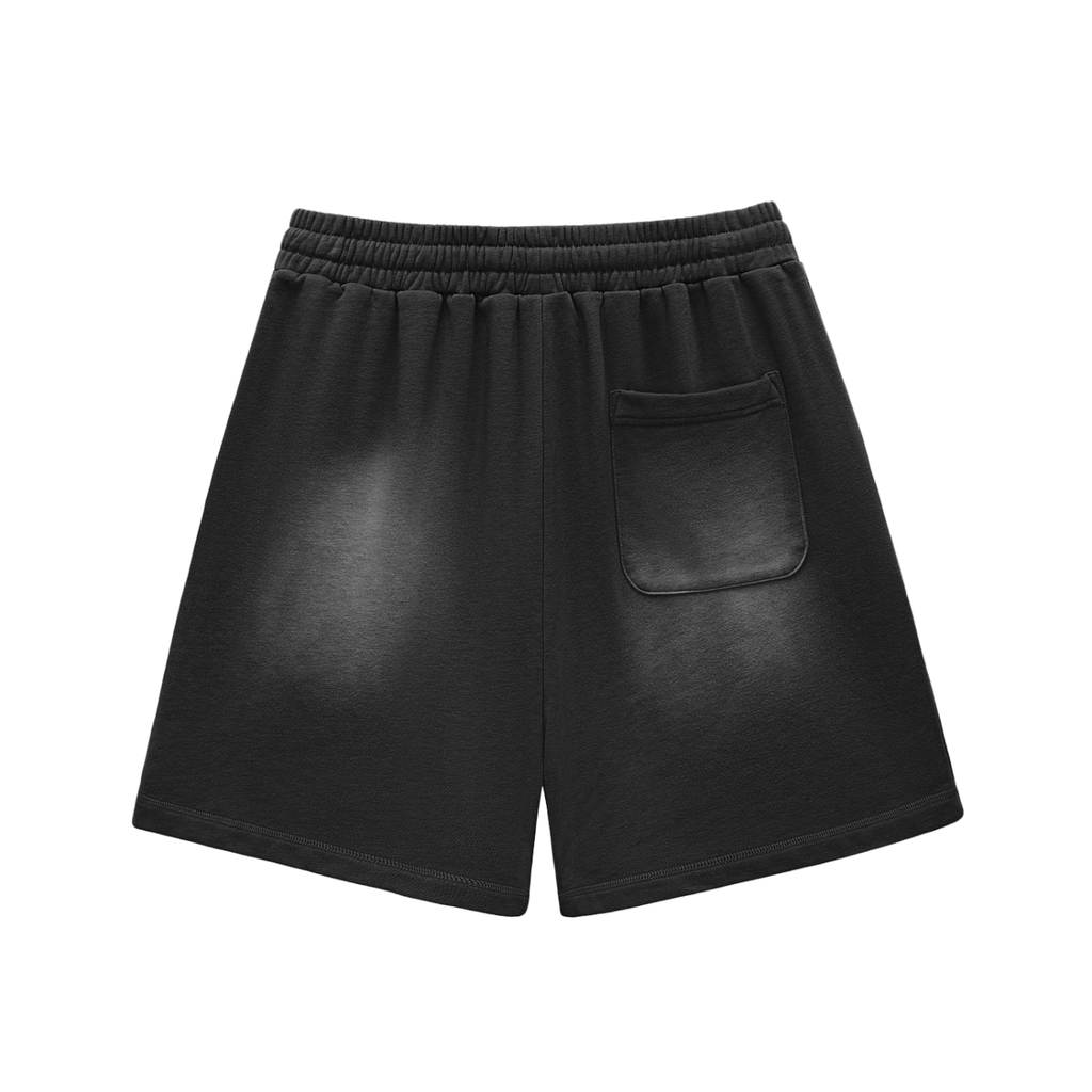 BLACK CHROME FADED SHORTS