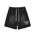 BLACK CHROME FADED SHORTS