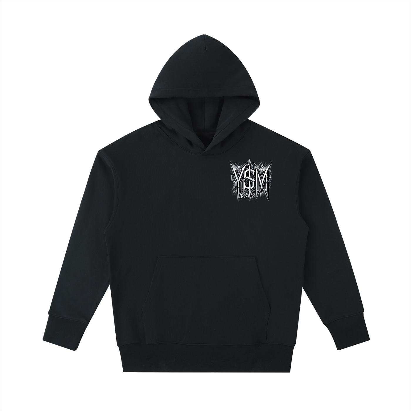 HEAVYWEIGHT BLACK CHROME HOODIE